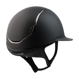 Samshield 2.0 Miss Shield shadowmatt riding helmet Crystal Fabric Frontal Band and Blazon Black