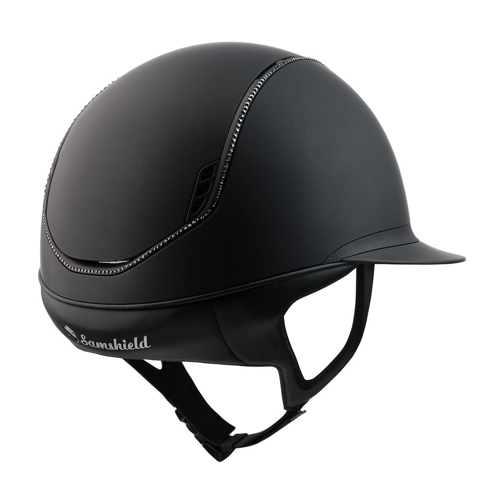 Samshield 2.0 Miss Shield shadowmatt riding helmet 300 crystals Black