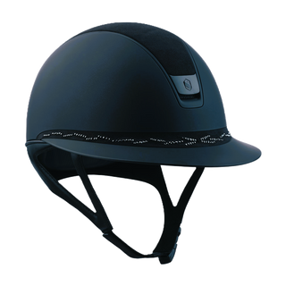 Samshield 2.0 Miss Shield shadowmatt riding helmet Flower Swarovski Navy