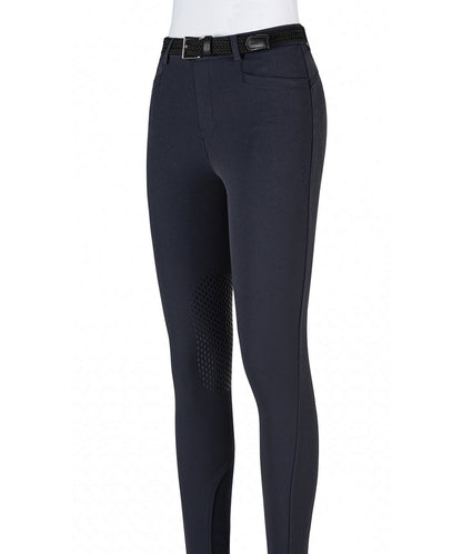 Equiline riding breeches girls knee grip Jinak Navy