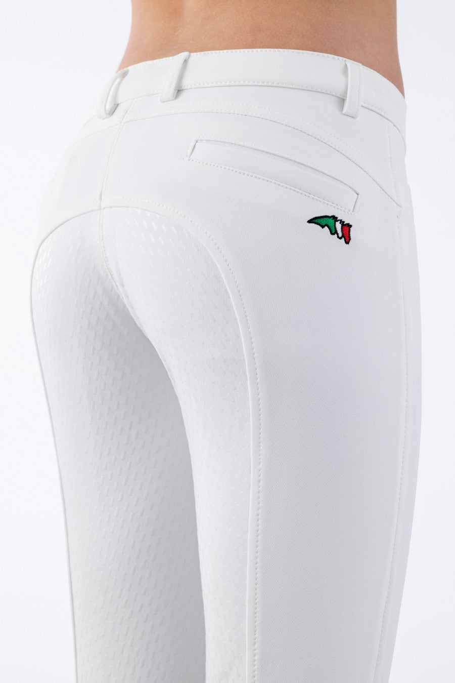 Equiline riding breeches girls full grip Jaklink White