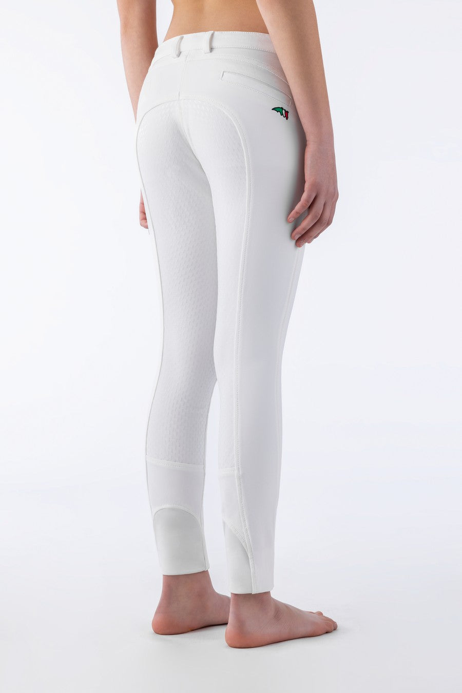 Equiline riding breeches girls full grip Jaklink White