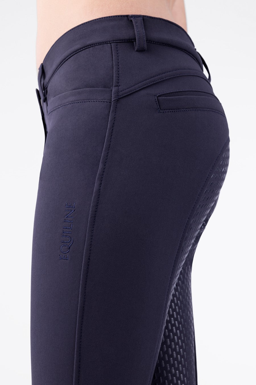 Equiline riding breeches girls full grip Jaklink Navy