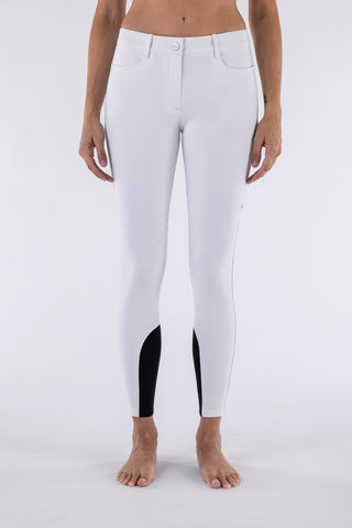 Equiline riding breeches knee grip Cornek White