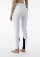 Equiline rijbroek dames full grip hoge band Crystalef Wit