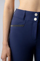 Equiline rijbroek dames knie grip hoge band Crystalek Blueberry