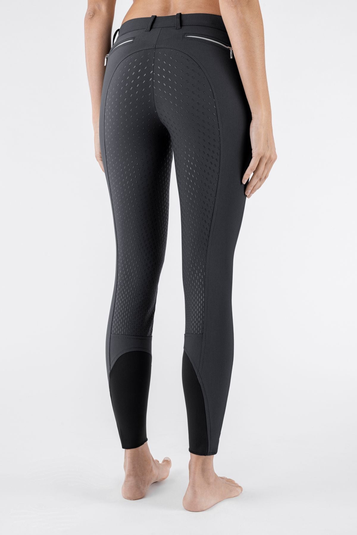 Equiline rijbroek dames full grip Eqcedar Night Grey