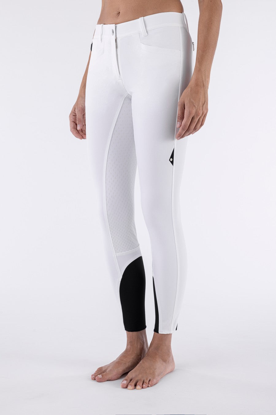 Equiline riding breeches full seat  X-Grip Cedar White