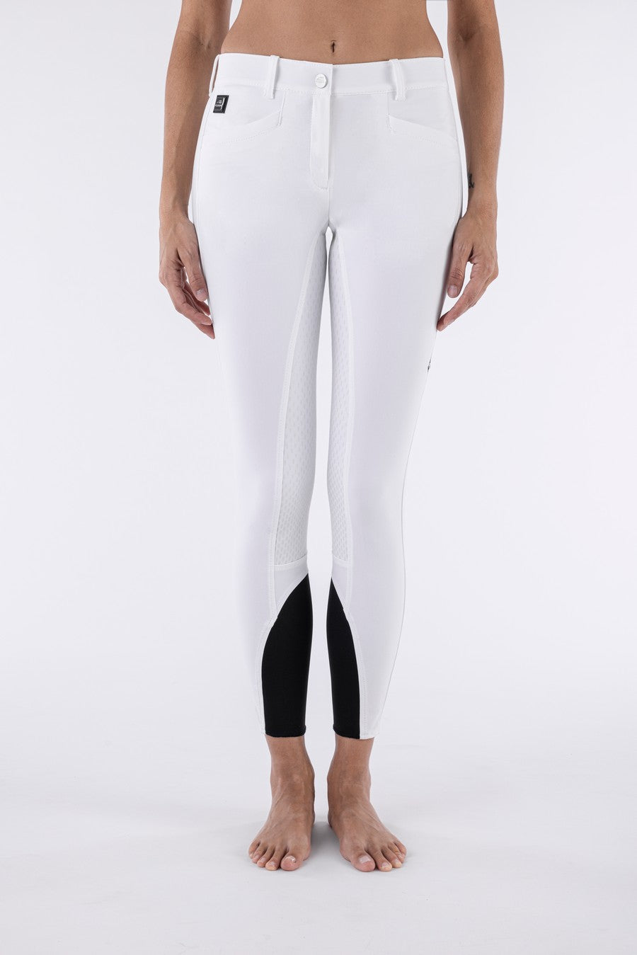 Equiline riding breeches full seat  X-Grip Cedar White