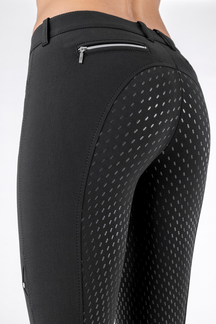 Equiline riding breeches full seat  X-Grip Cedar Black