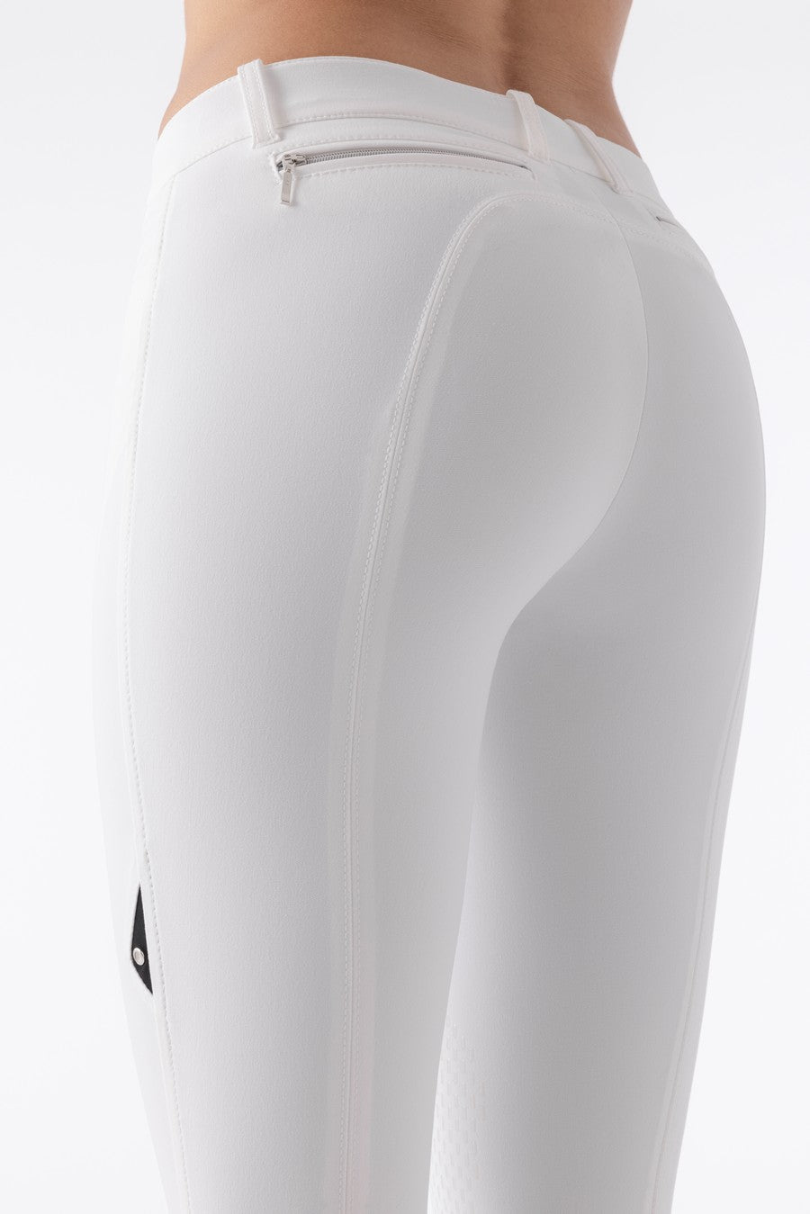 Equiline riding breeches knee grip Ash White