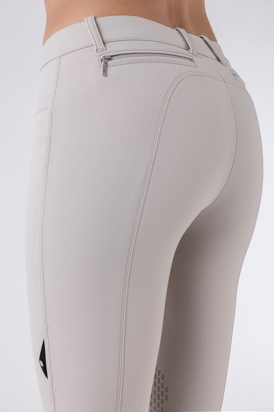 Equiline riding breeches knee grip Ash Beige