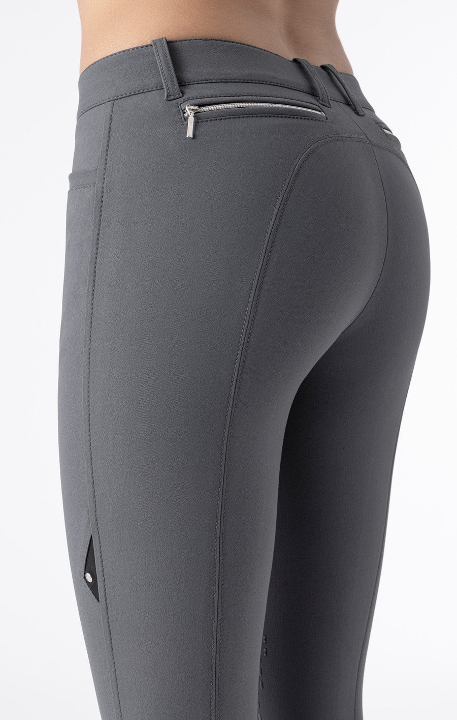 Equiline riding breeches knee grip Ash Grey