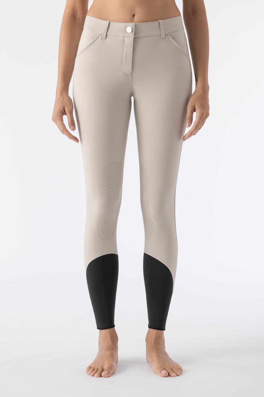 Equiline riding breeches knee grip Bice Beige