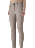 Equiline rijbroek hoge band knie grip dames Casdikh Taupe