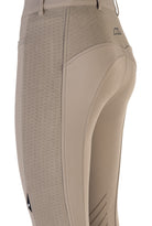 Equiline rijbroek hoge band knie grip dames Casdikh Taupe