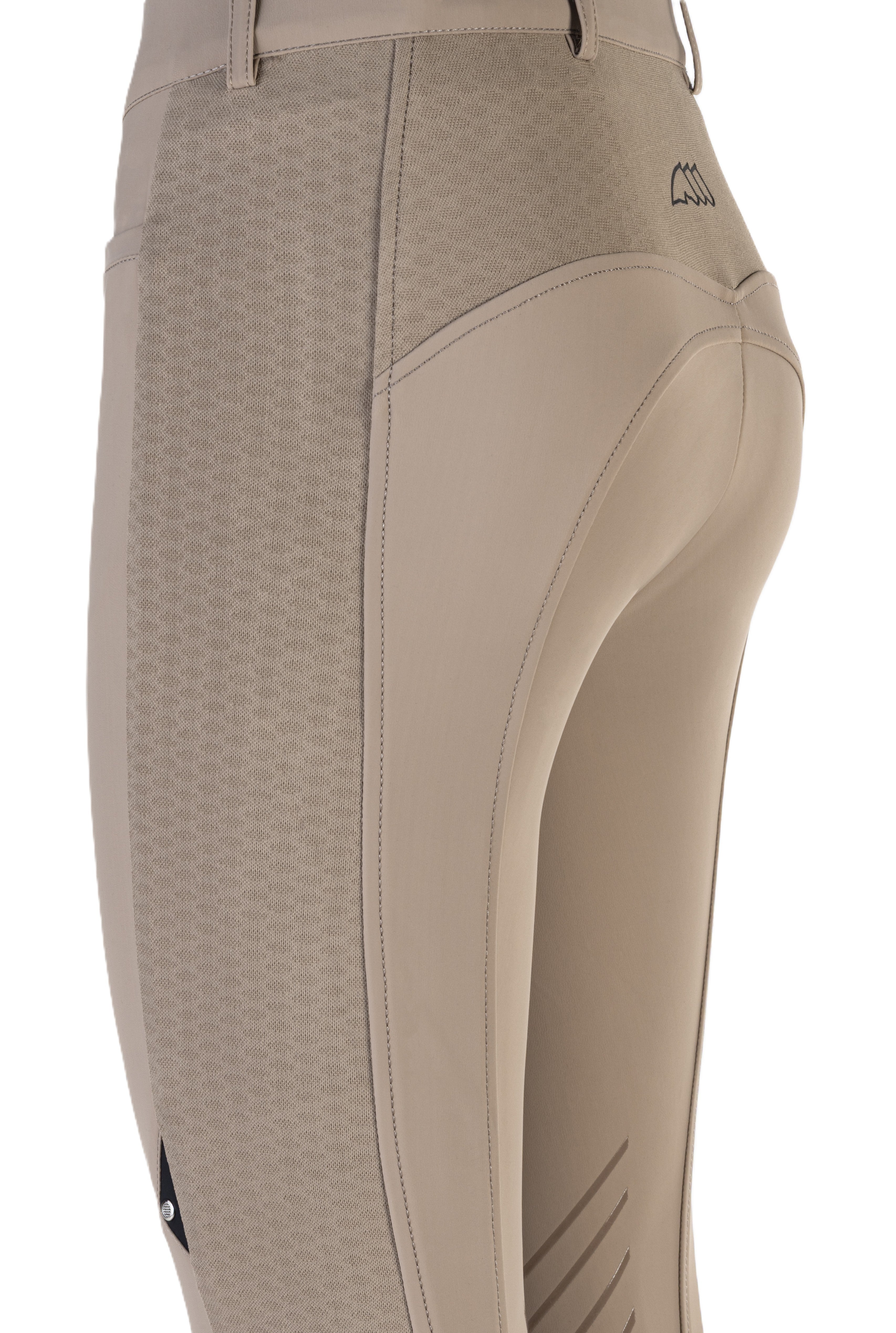 Equiline rijbroek hoge band knie grip dames Casdikh Taupe