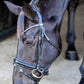 LJ Leathers Bridle Pro Selected Noseband with Patent Leather Sunline Black