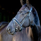 LJ Leathers Bridle Pro Selected Noseband with Patent Leather Sunline Black