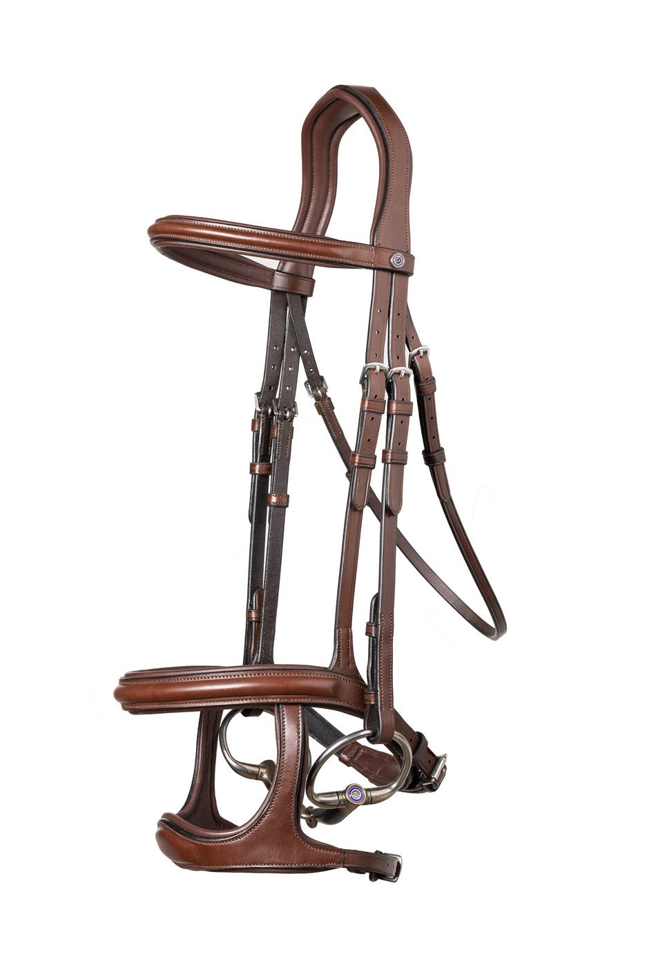 TRUST bridle Paris double noseband silver buckle Brown