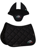 Equiline Set Zadeldek en vliegenmuts Rombo Logo IT Zwart full