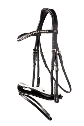 TRUST bridle Rotterdam white padded Black