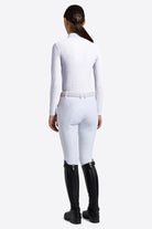 RG wedstrijdshirt Jacquard lange mouw meisjes Wit