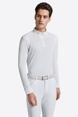 RG Competition Shirt Zip Long Sleeves Men White