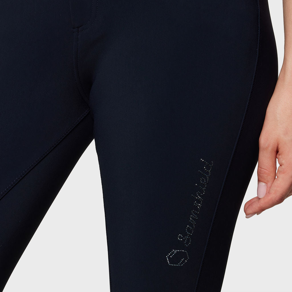 Samshield Riding Breeches Knee Grip Ladies Clara High Waist Navy