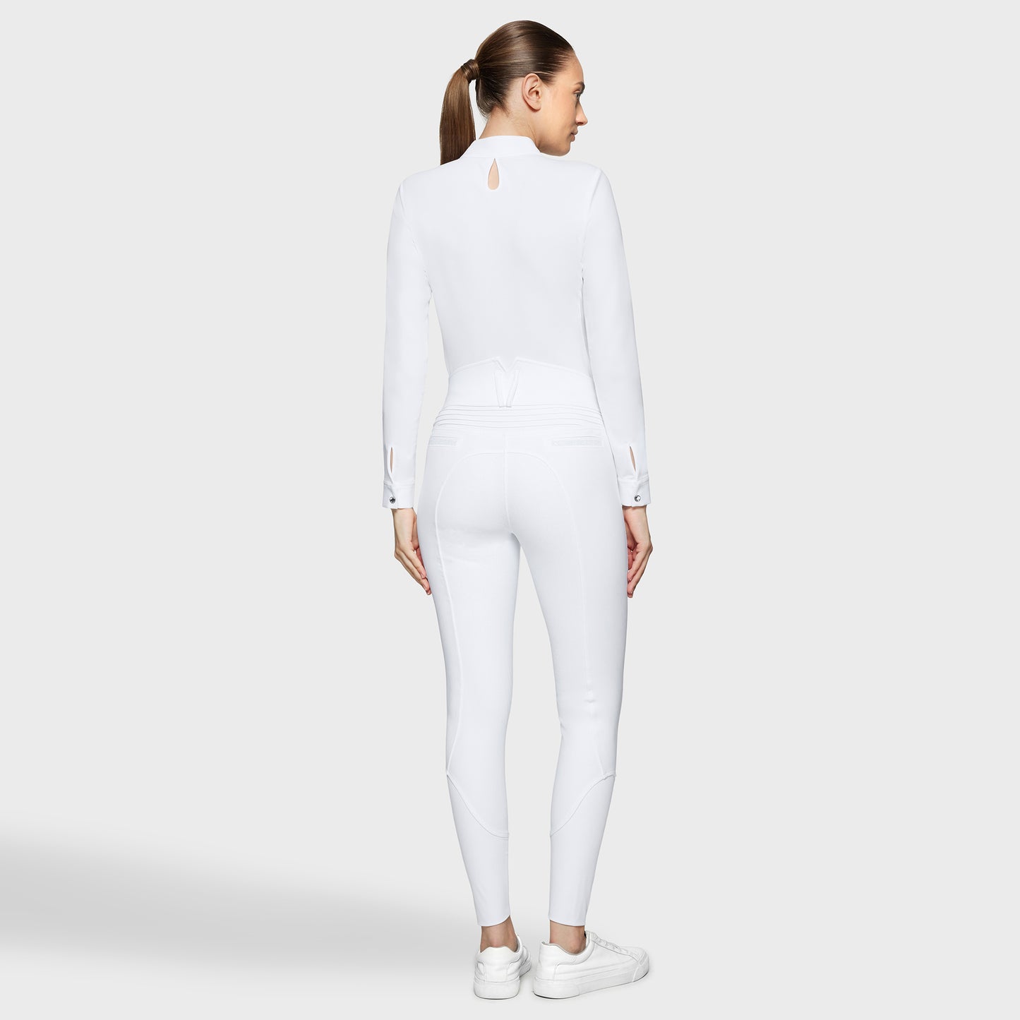 Samshield Riding Breeches Full Grip Ladies Claranova Ultra High Waist White