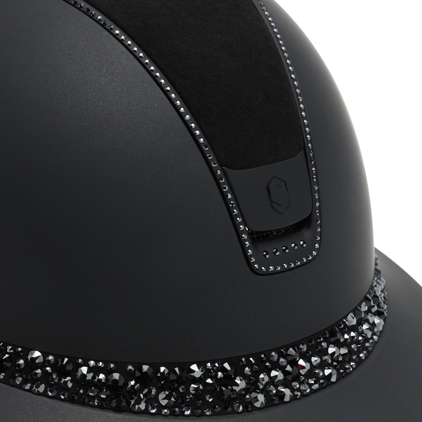 Samshield 2.0 Miss Shield shadowmatt riding helmet Black Matt 300 crystals Black