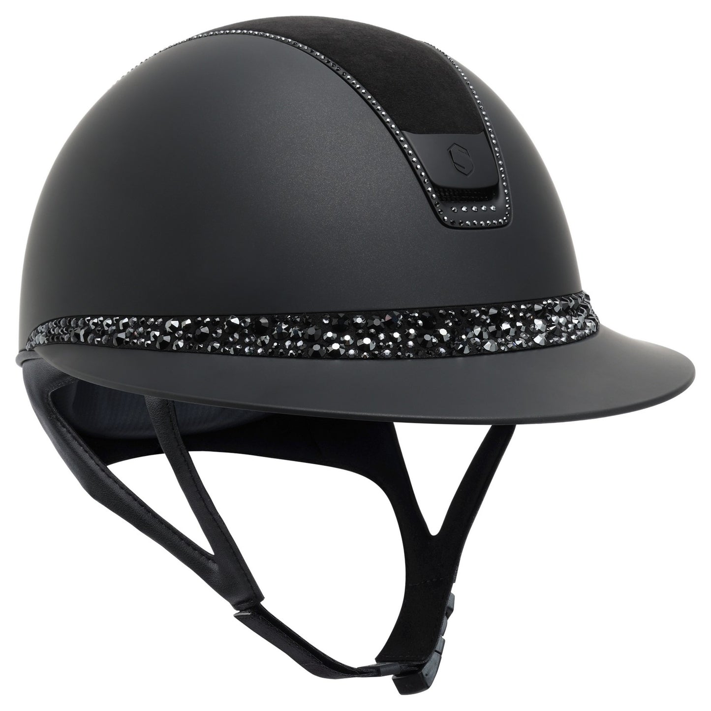 Samshield 2.0 Miss Shield shadowmatt riding helmet Black Matt 300 crystals Black