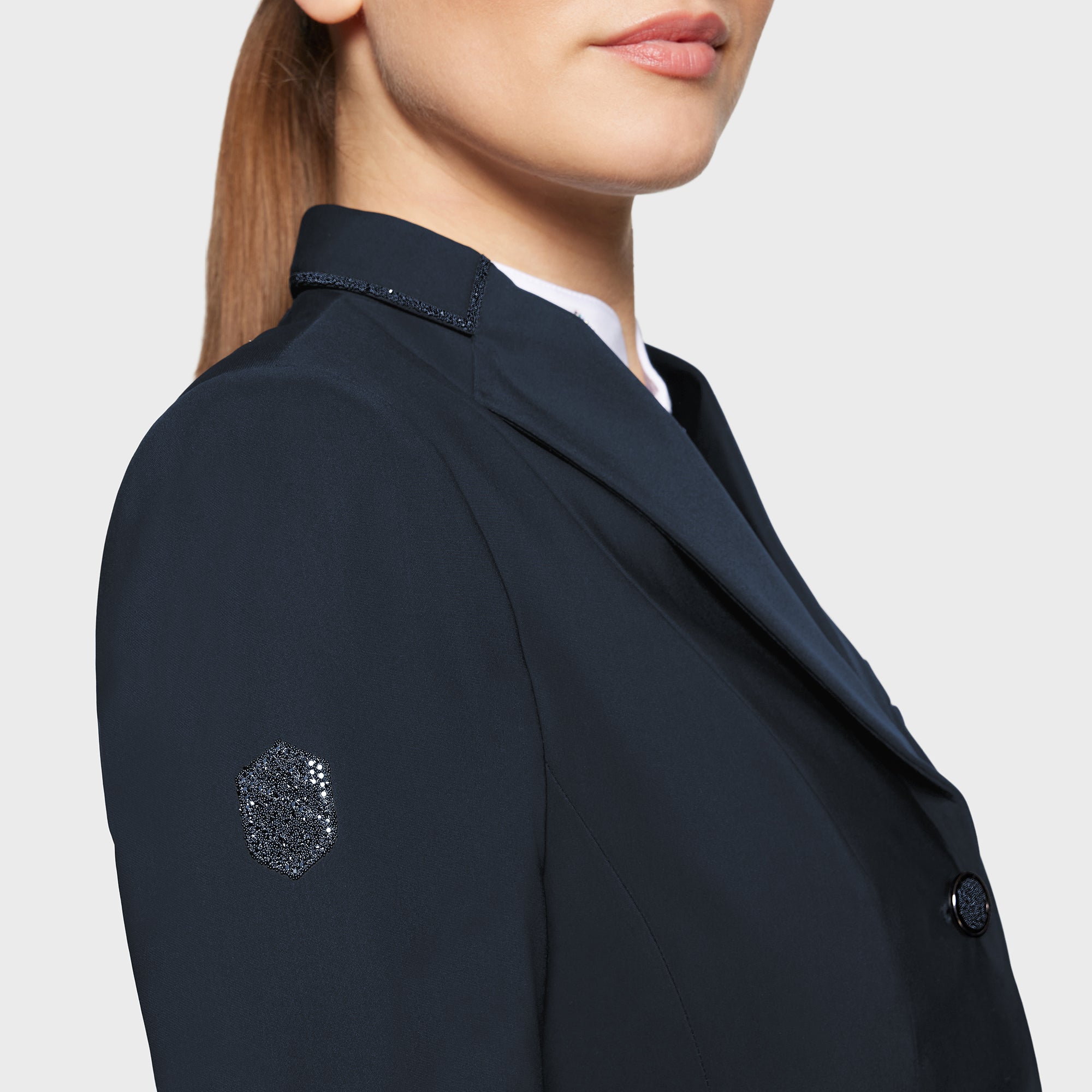 Samshield Paardrijjasje Dames Victorine Crystal Fabric Navy