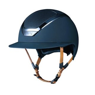 Kask Star Lady Chrome 2.0 Leather light brown chin strap Navy