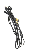 LJ Leathers Slofteugel Leder met koord Zwart