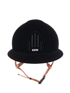 Kep Italia Paardrijhelm Smart Nova Velvet Polo Klep Beige Kinband