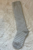 Animo hoge paardrijsokken Timpy Zilver Gestreept Medium