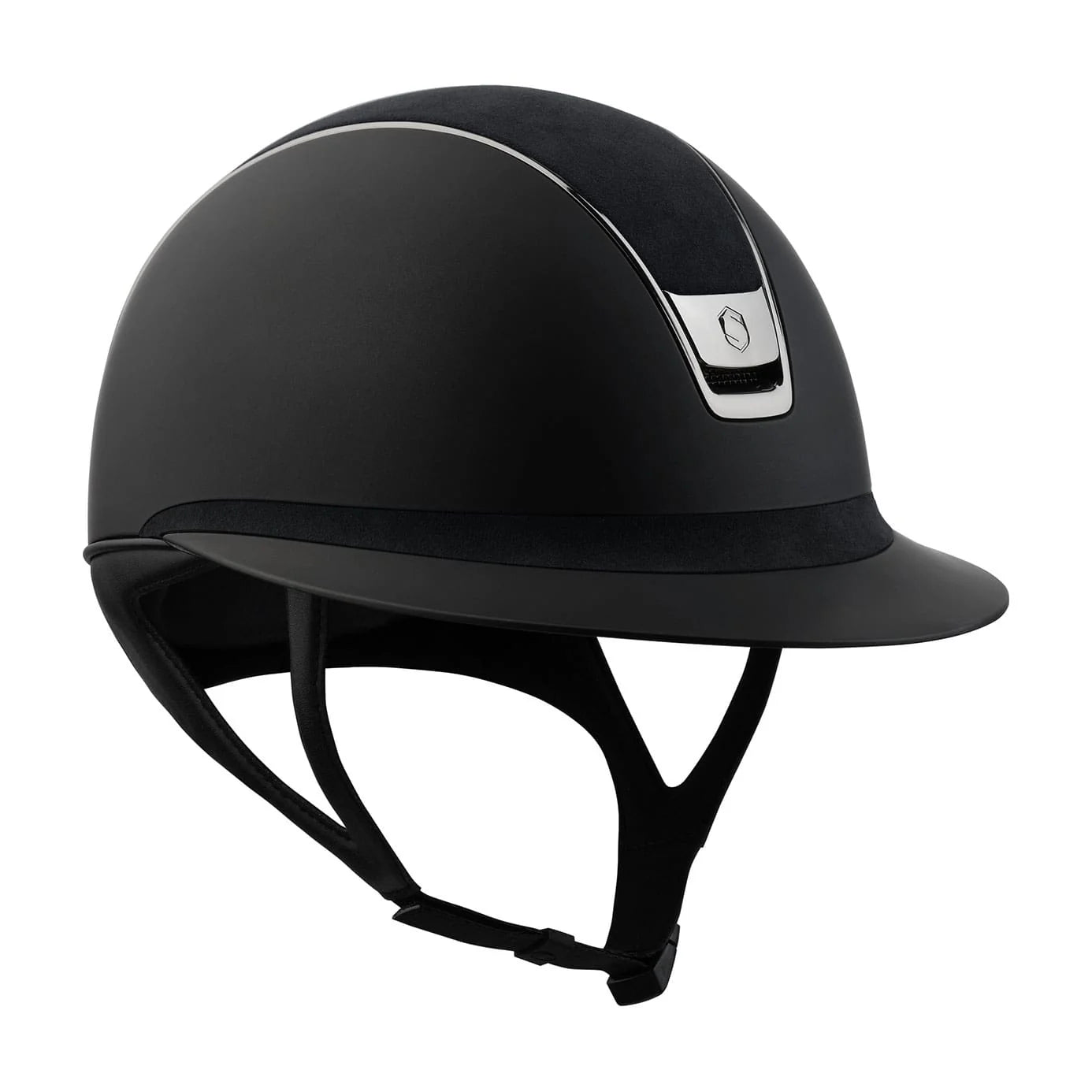 Samshield 2.0 Paardrijhelm Miss Shield Alcantara Chrome Black Zwart