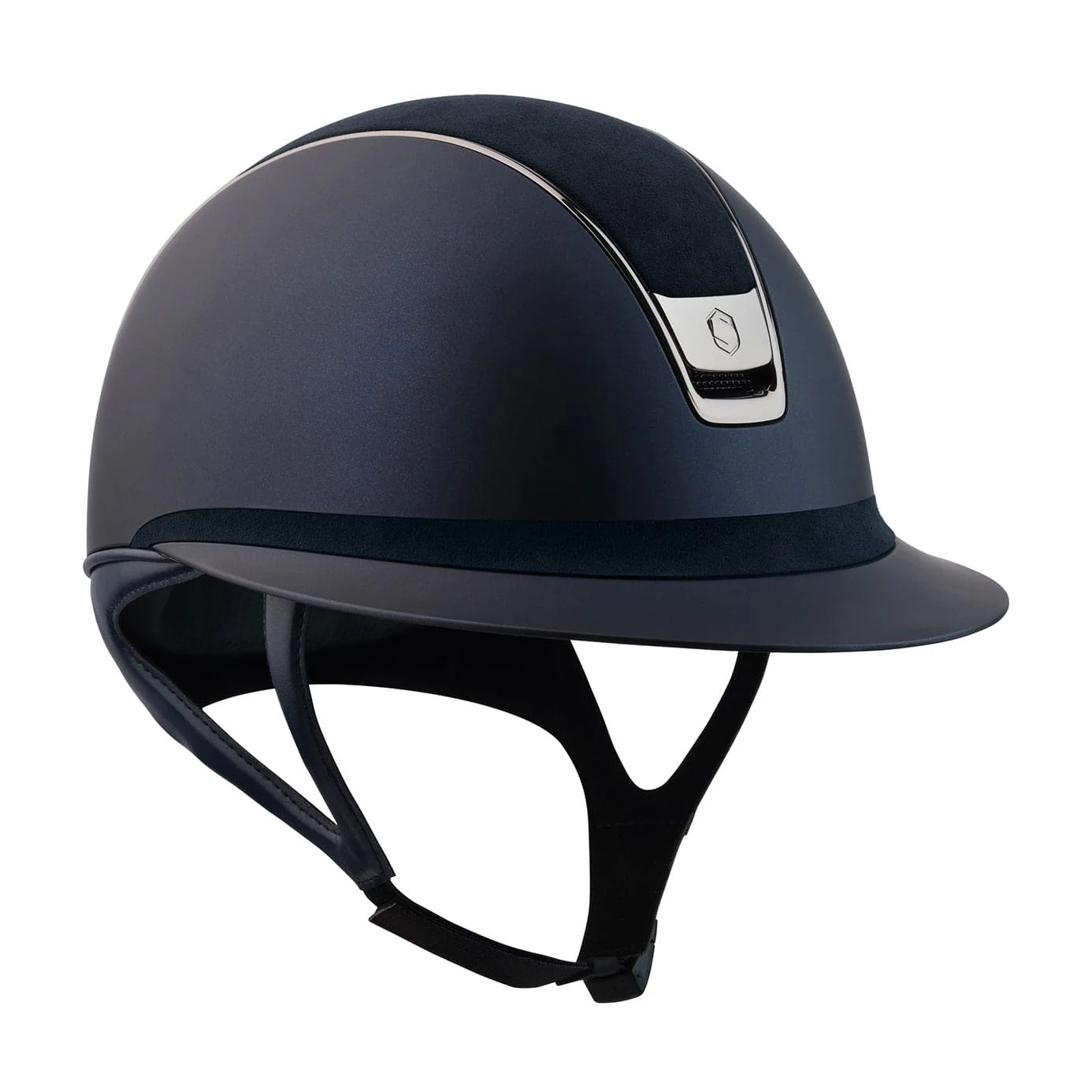 Samshield 2.0 Paardrijhelm Miss Shield Alcantara Black Chrome Navy