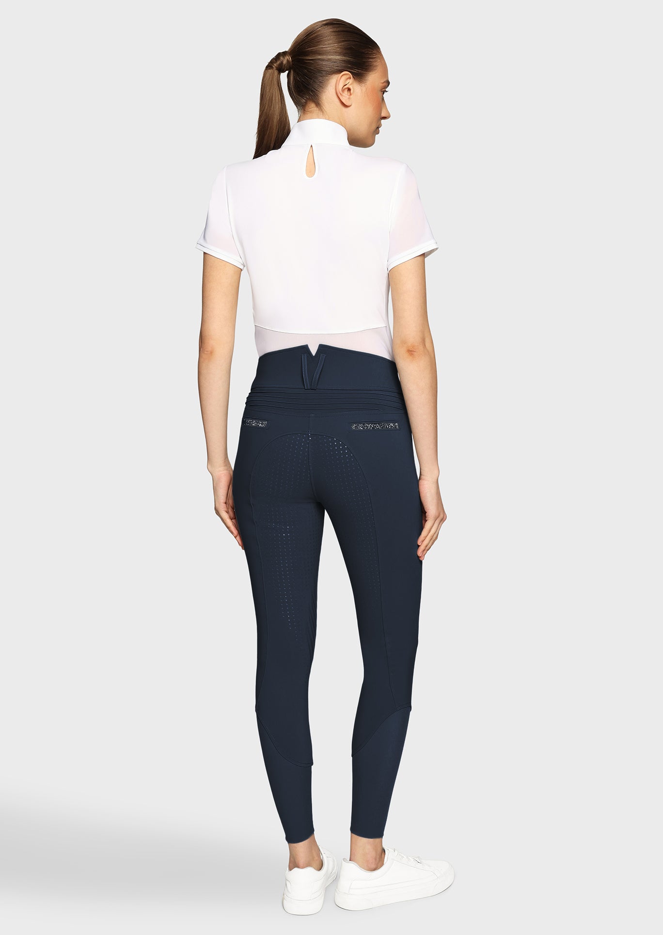 Samshield Rijbroek Full Grip Dames Claranova Extra Hoge Band Navy