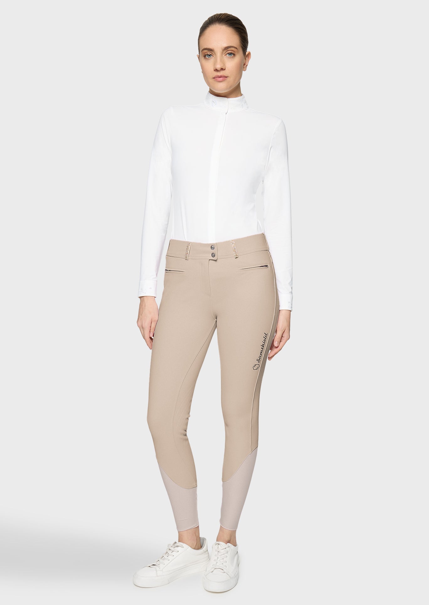 Samshield Breeches Full Grip Women Clara Crystal Fabric Sand
