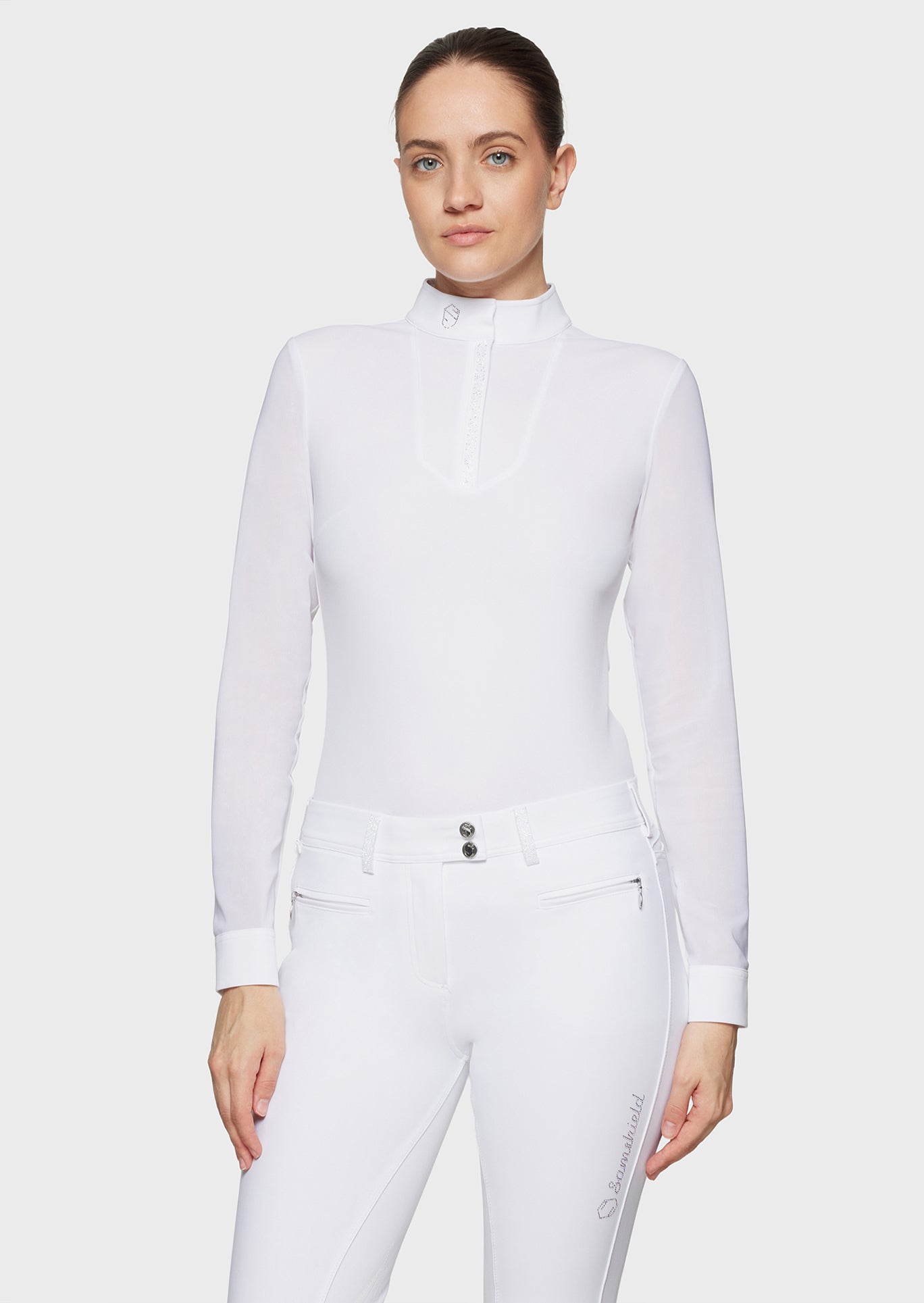 Samshield Show Shirt Long Sleeve Women Faustine Premium White Holo
