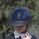 Flex-on Armet Paardrijhelm Star Angel Navy Polo Klep Zwarte Kinband
