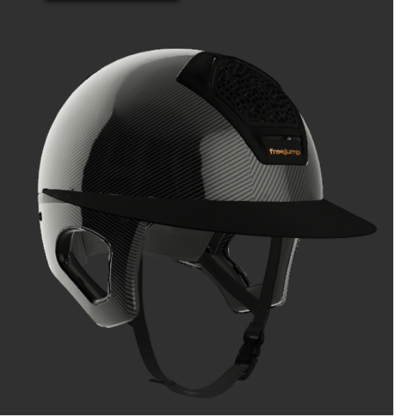 Freejump Helmet Voronoï with Temple Protection Carbon Gloss Matt Visor Black