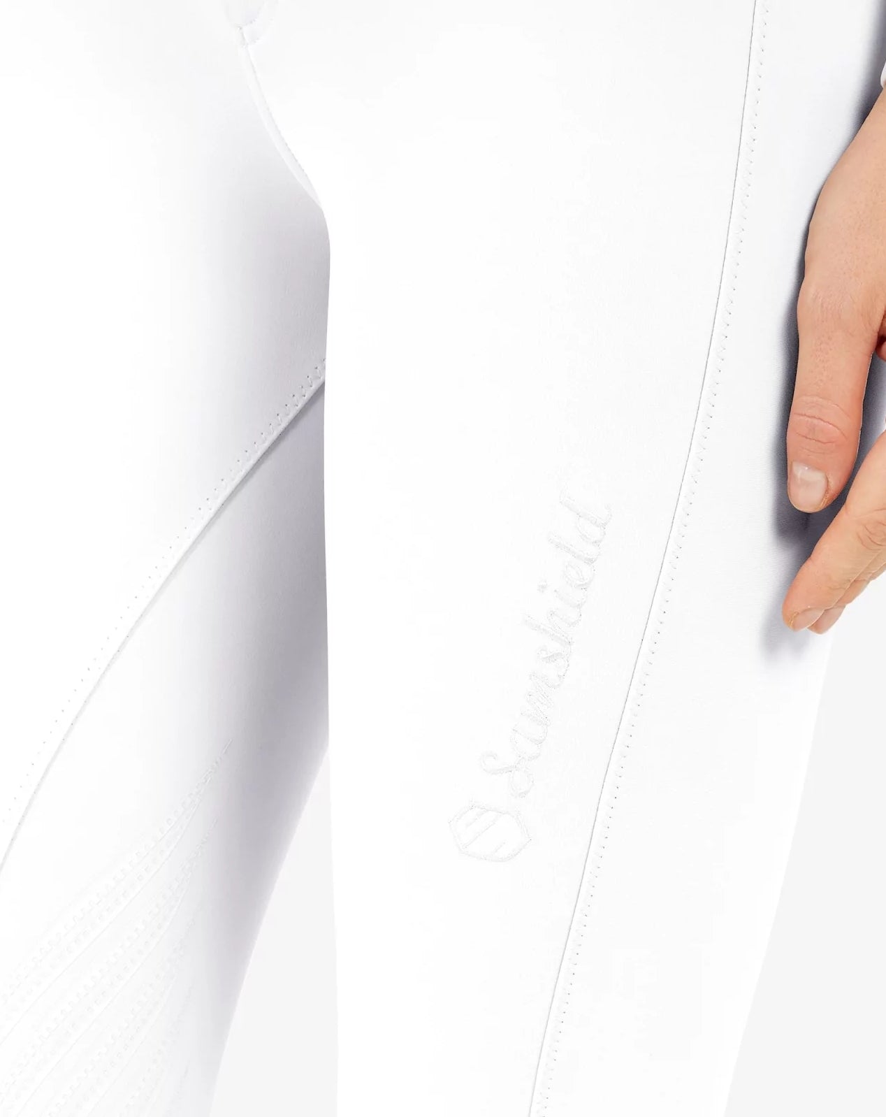 Samshield Riding Breeches Knee Grip Ladies Chloe White