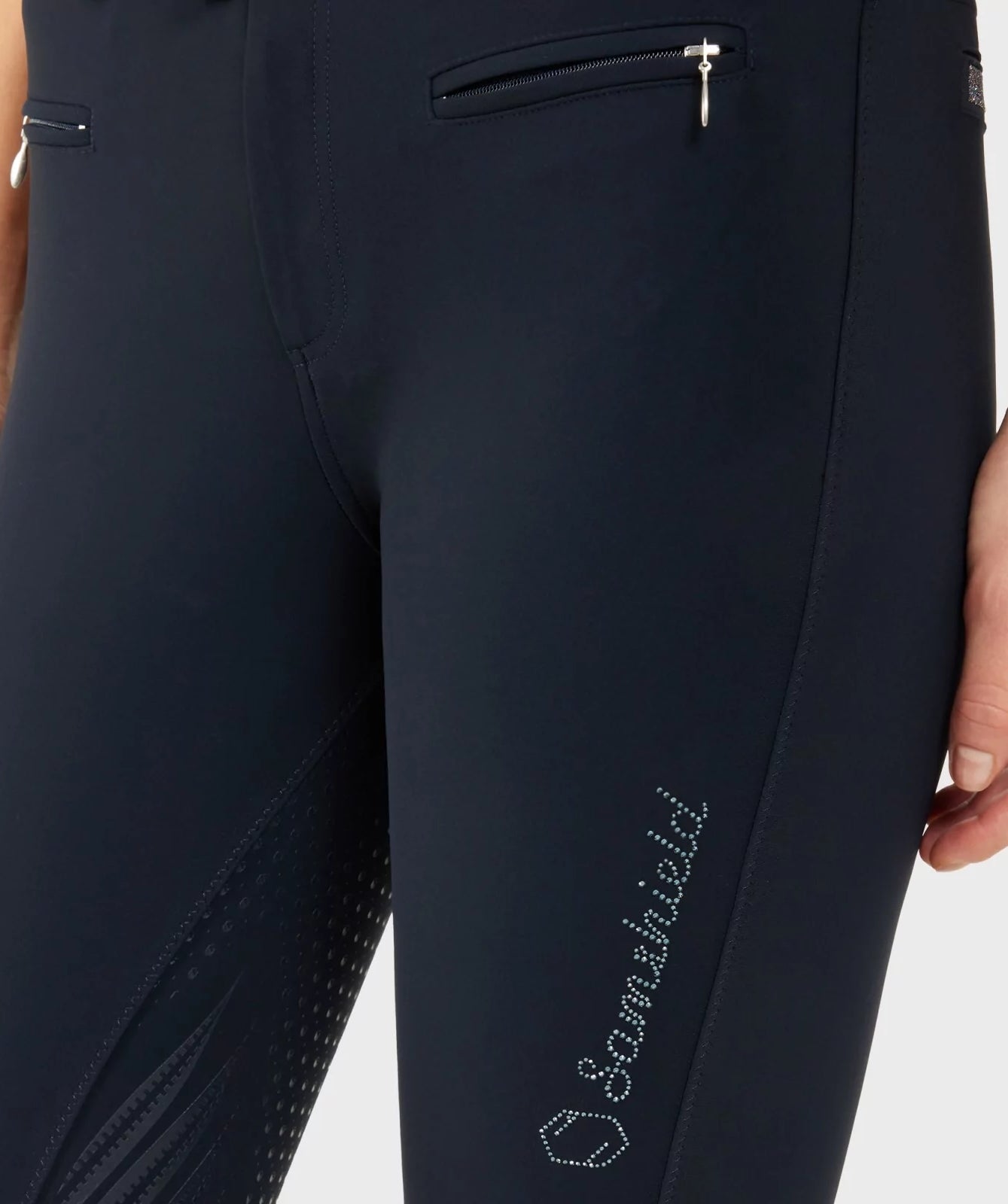 Samshield Riding Breeches Full Grip Ladies Clara High Waist Navy