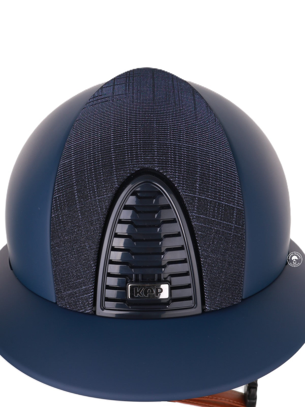 Kep Italia Riding Helmet Cromo 2.0  Matt Polo Peak Blue RAW Frame Galassia Dark Blue Insert Beige Chin Strap