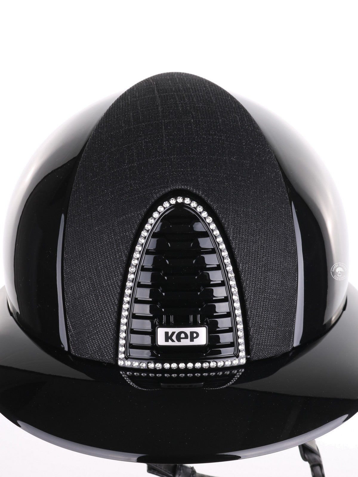 Kep Italia Paardrijhelm Cromo 2.0 Polish Polo Klep Zwart Swarovski Frame Galassia insert