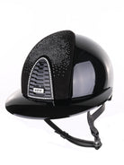 Kep Italia Paardrijhelm Cromo 2.0 Polish Polo Klep Zwart Swarovski Frame Shaded Silver insert Zwart