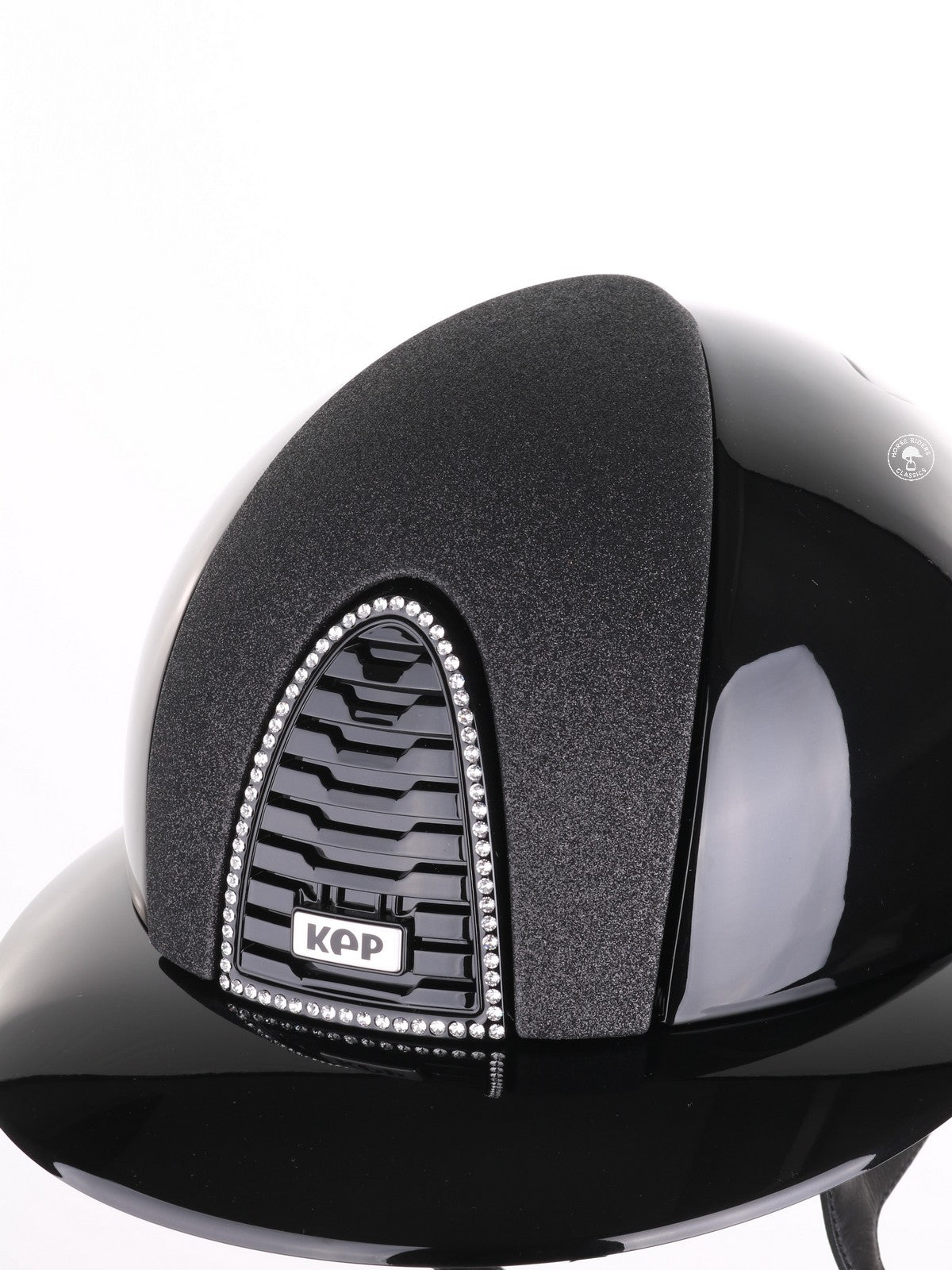 Kep Italia Paardrijhelm Cromo 2.0 Polish Polo Klep Zwart Swarovski Frame Star insert